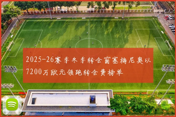 2025-26赛季冬季转会窗塞梅尼奥以7200万欧元领跑转会费榜单